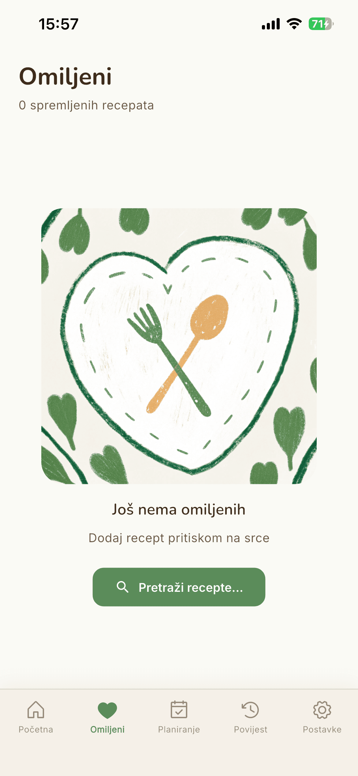 Recept dodan u tjedni plan